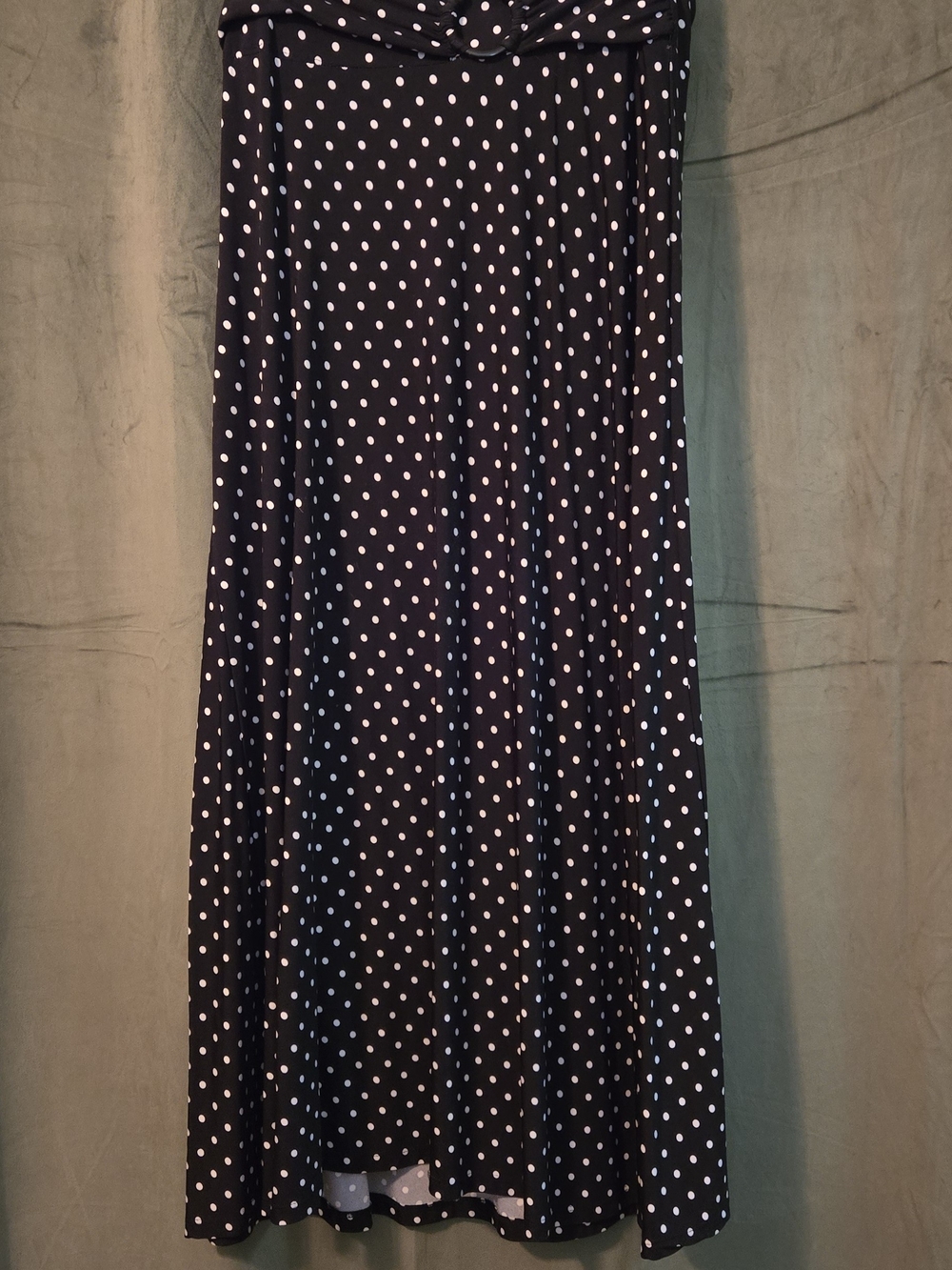 Black Polka Dot Maxi Skirt